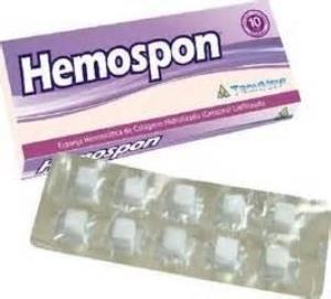 Hemostatico Hemospon blister x 10 unidades